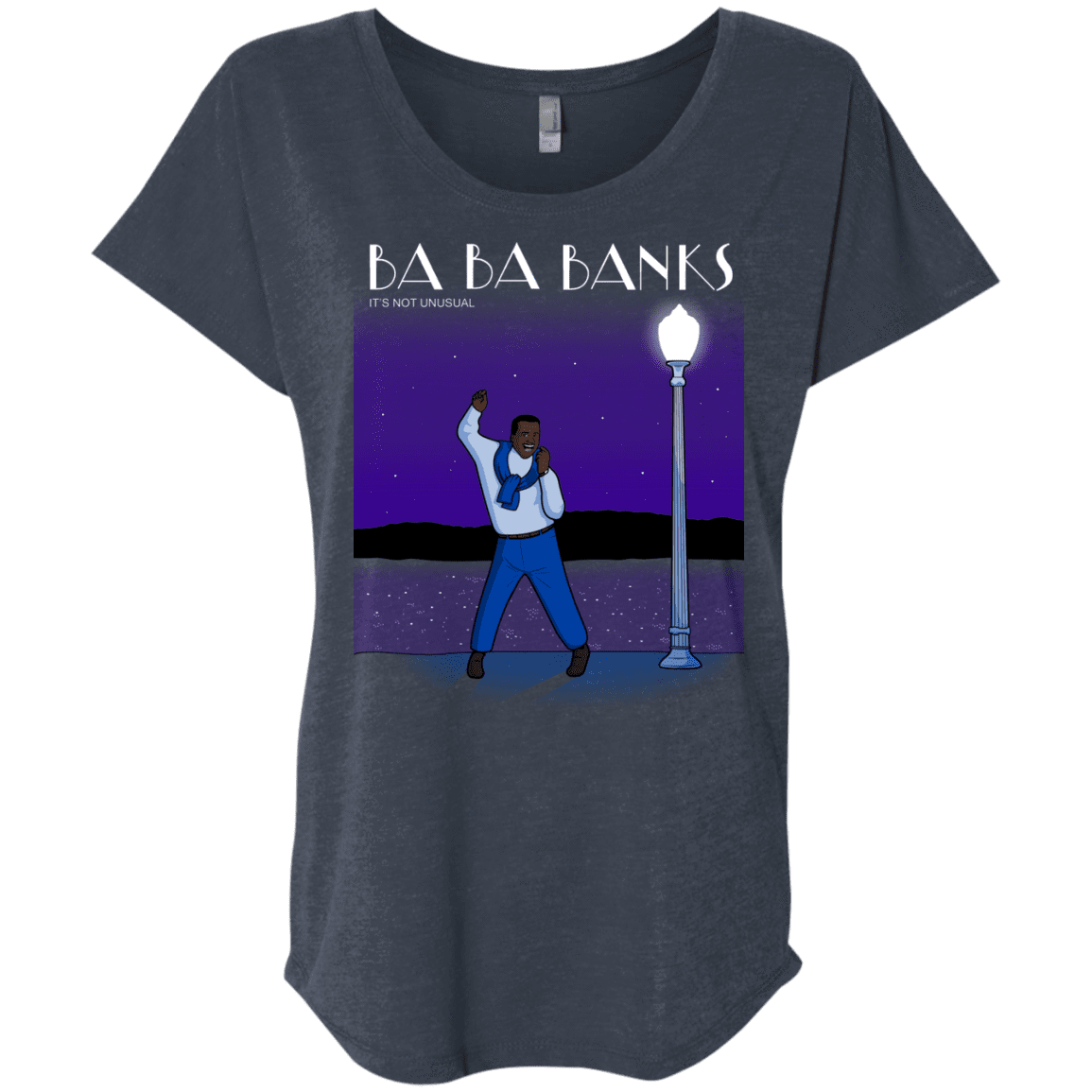 T-Shirts Vintage Navy / X-Small Ba Ba Banks Triblend Dolman Sleeve