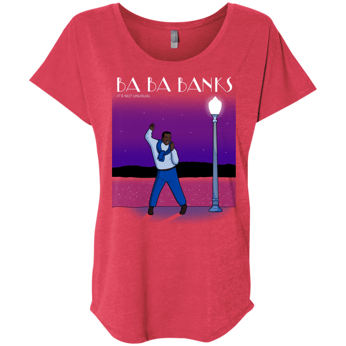 T-Shirts Vintage Red / X-Small Ba Ba Banks Triblend Dolman Sleeve