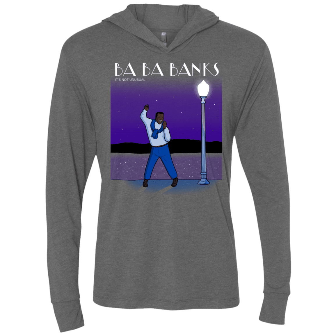 T-Shirts Premium Heather / X-Small Ba Ba Banks Triblend Long Sleeve Hoodie Tee