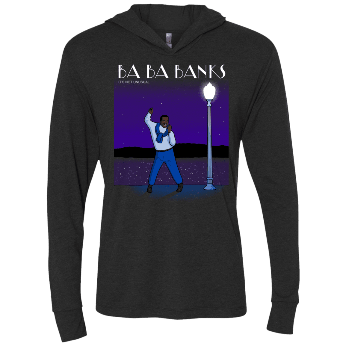 T-Shirts Vintage Black / X-Small Ba Ba Banks Triblend Long Sleeve Hoodie Tee