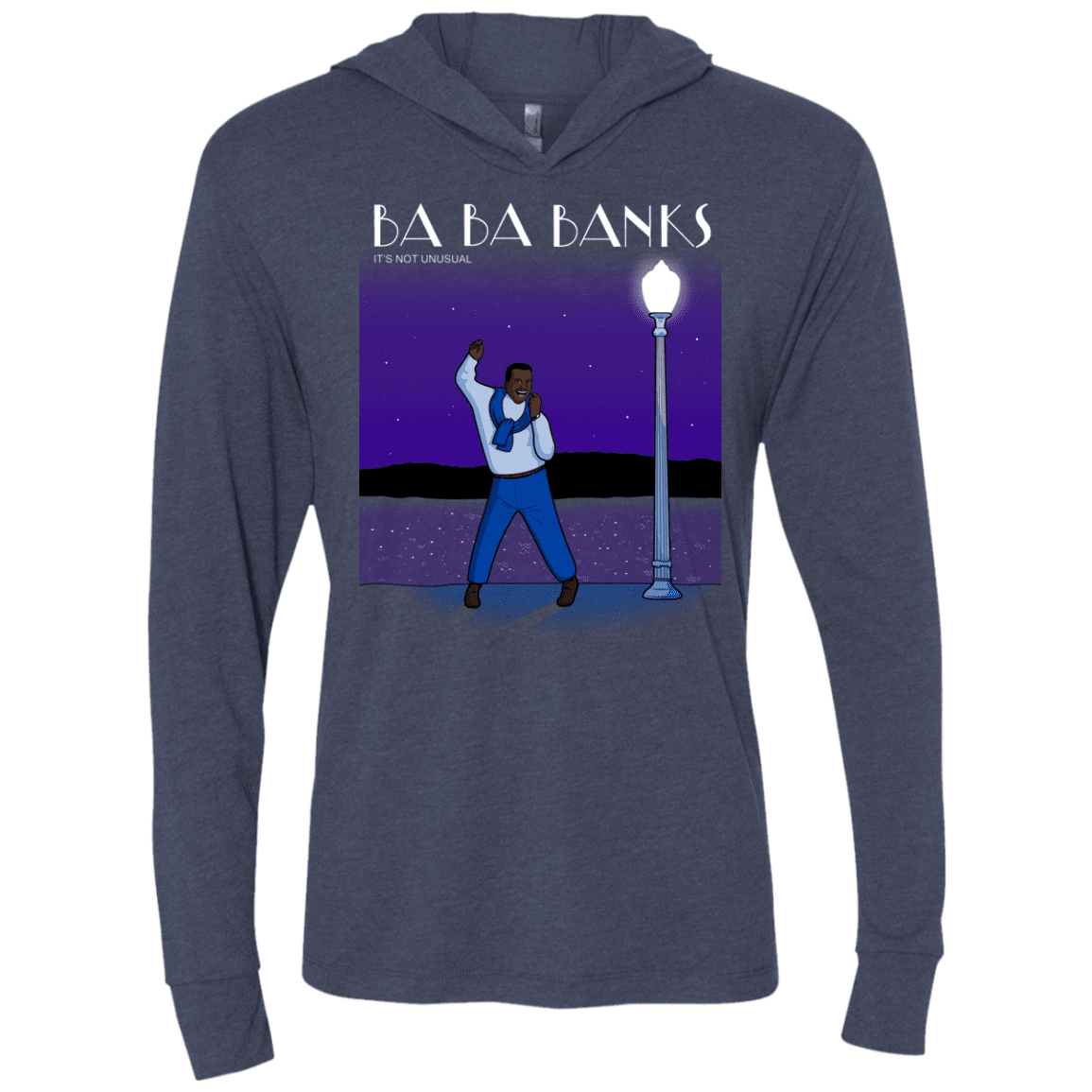 T-Shirts Vintage Navy / X-Small Ba Ba Banks Triblend Long Sleeve Hoodie Tee