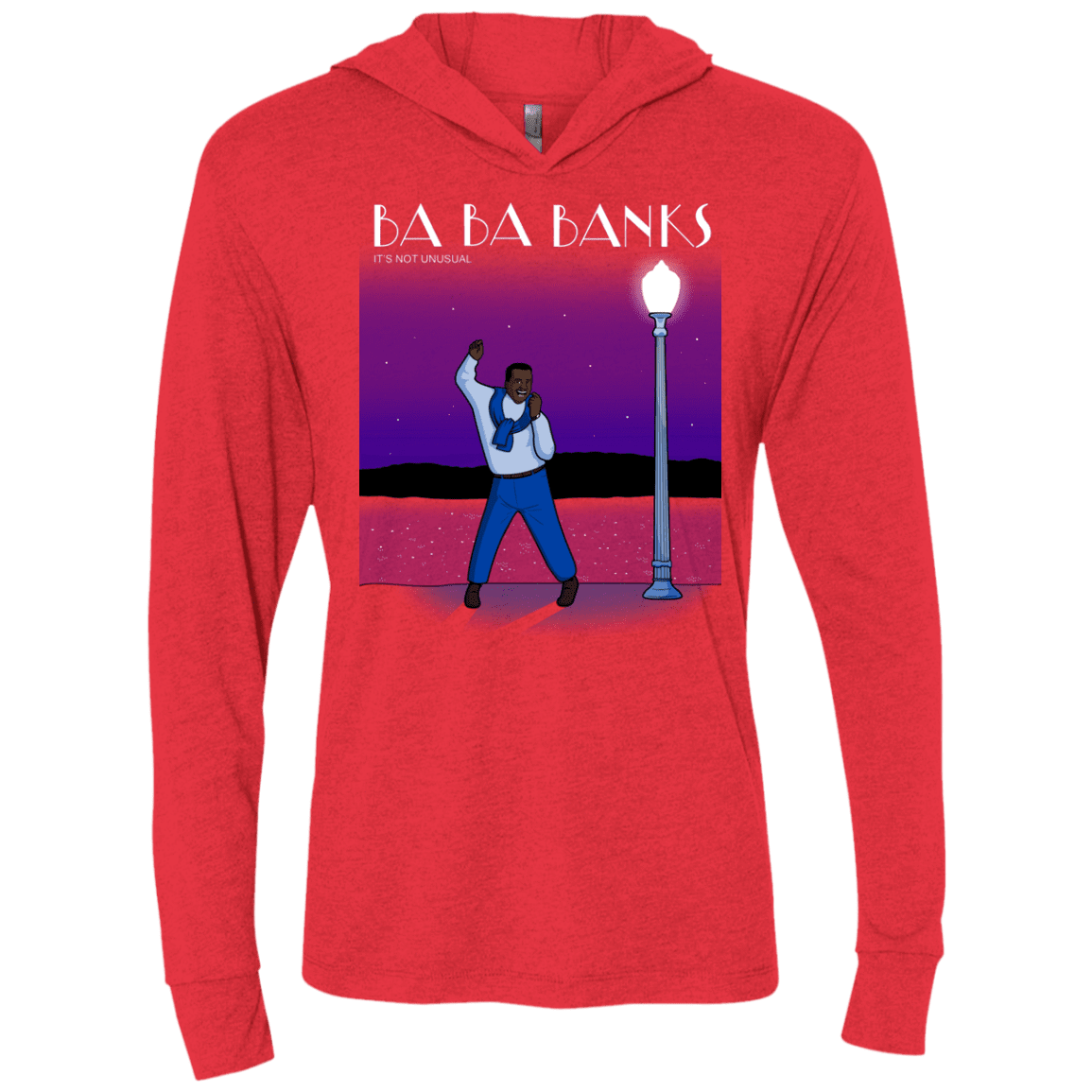 T-Shirts Vintage Red / X-Small Ba Ba Banks Triblend Long Sleeve Hoodie Tee