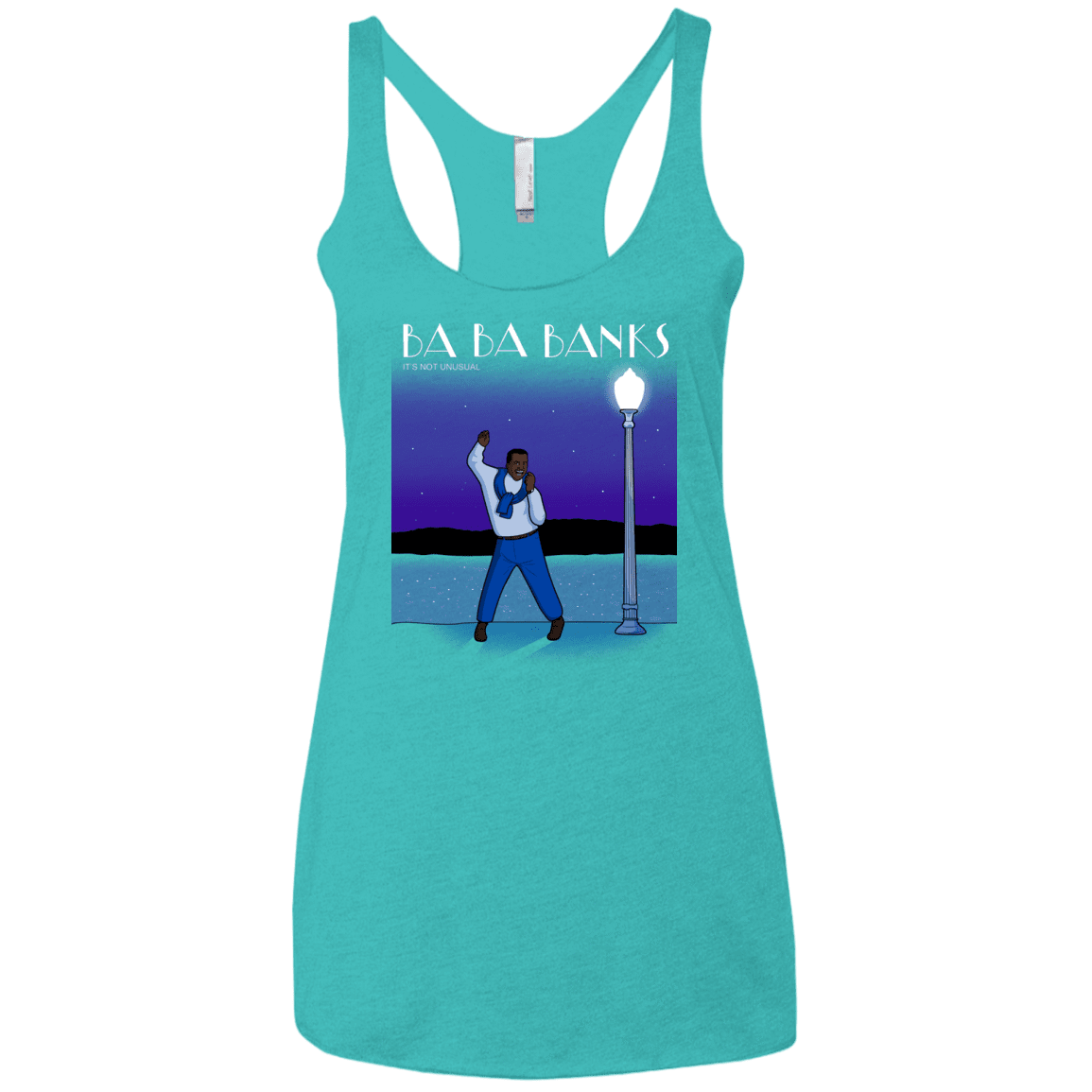 T-Shirts Tahiti Blue / X-Small Ba Ba Banks Women's Triblend Racerback Tank