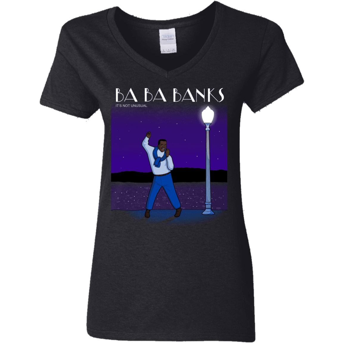 T-Shirts Black / S Ba Ba Banks Women's V-Neck T-Shirt