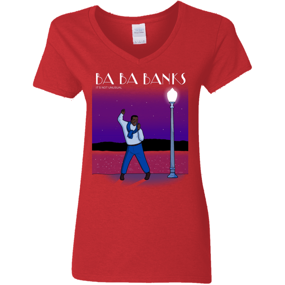 T-Shirts Red / S Ba Ba Banks Women's V-Neck T-Shirt