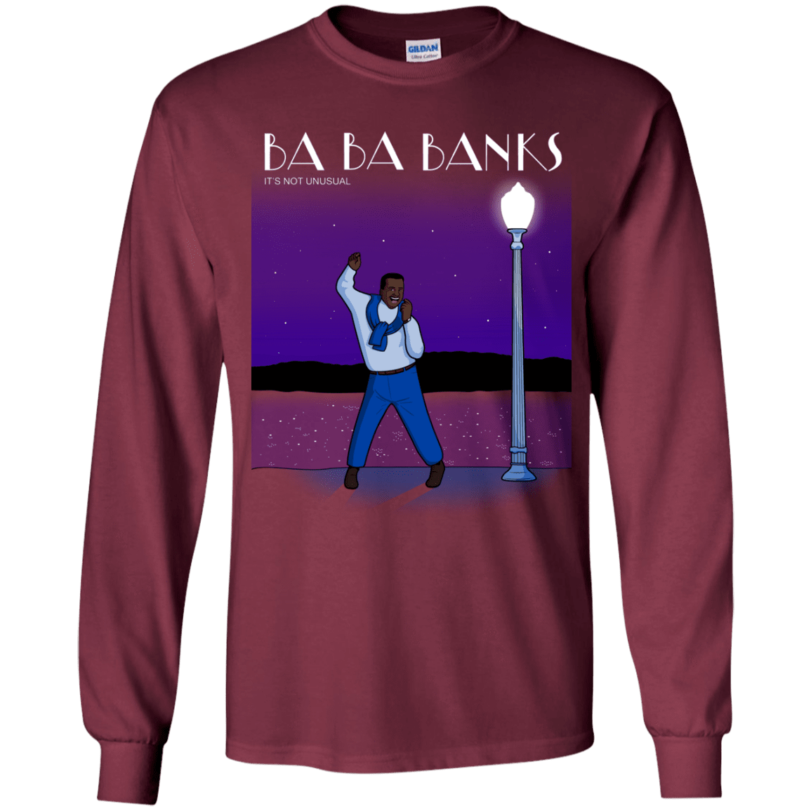 T-Shirts Maroon / YS Ba Ba Banks Youth Long Sleeve T-Shirt