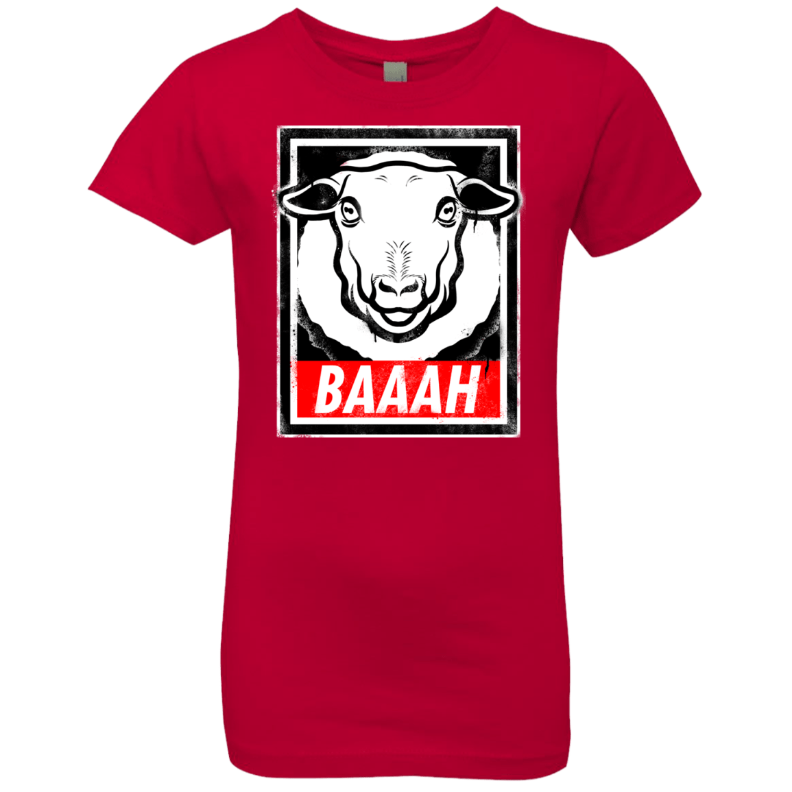 T-Shirts Red / YXS BAAAH Girls Premium T-Shirt