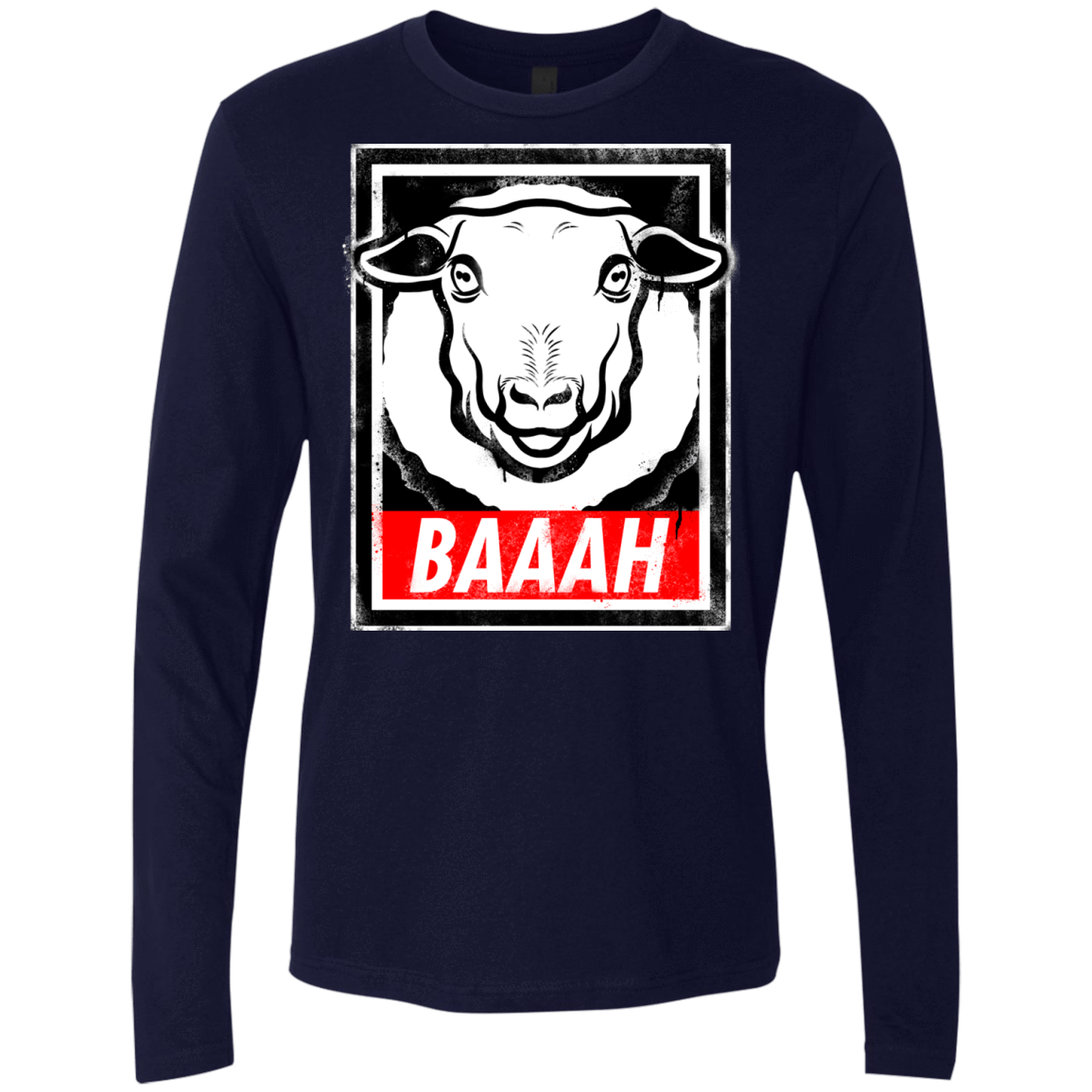 T-Shirts Midnight Navy / Small BAAAH Men's Premium Long Sleeve
