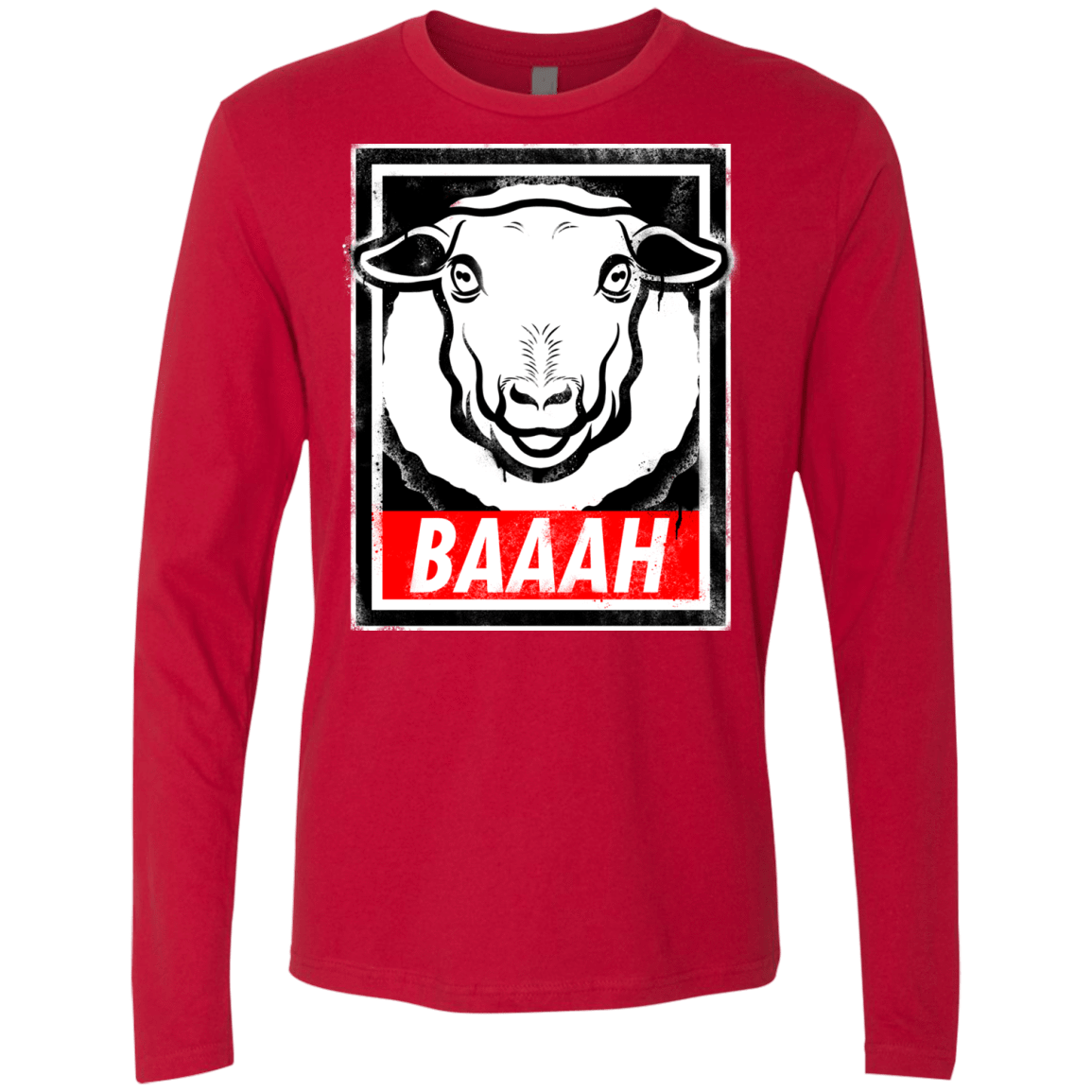 T-Shirts Red / Small BAAAH Men's Premium Long Sleeve
