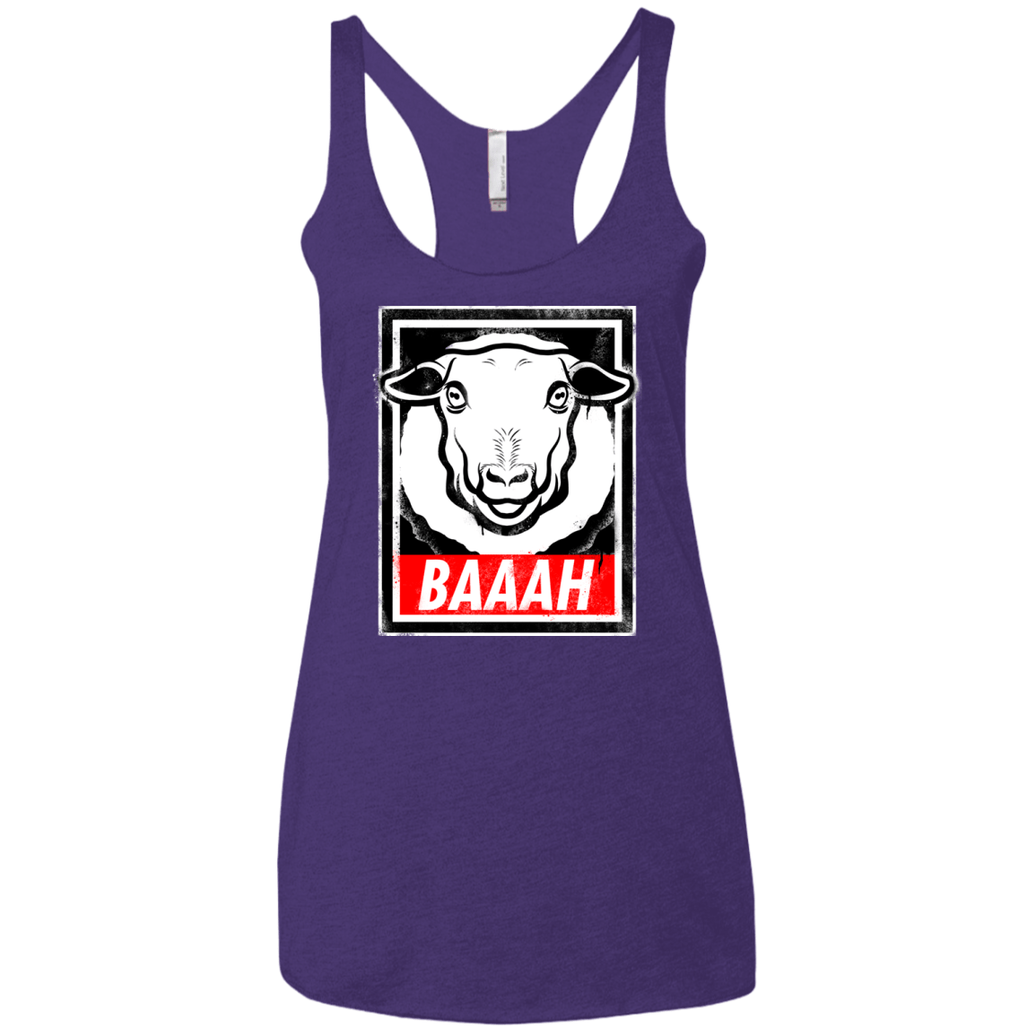 T-Shirts Purple / X-Small BAAAH Women's Triblend Racerback Tank