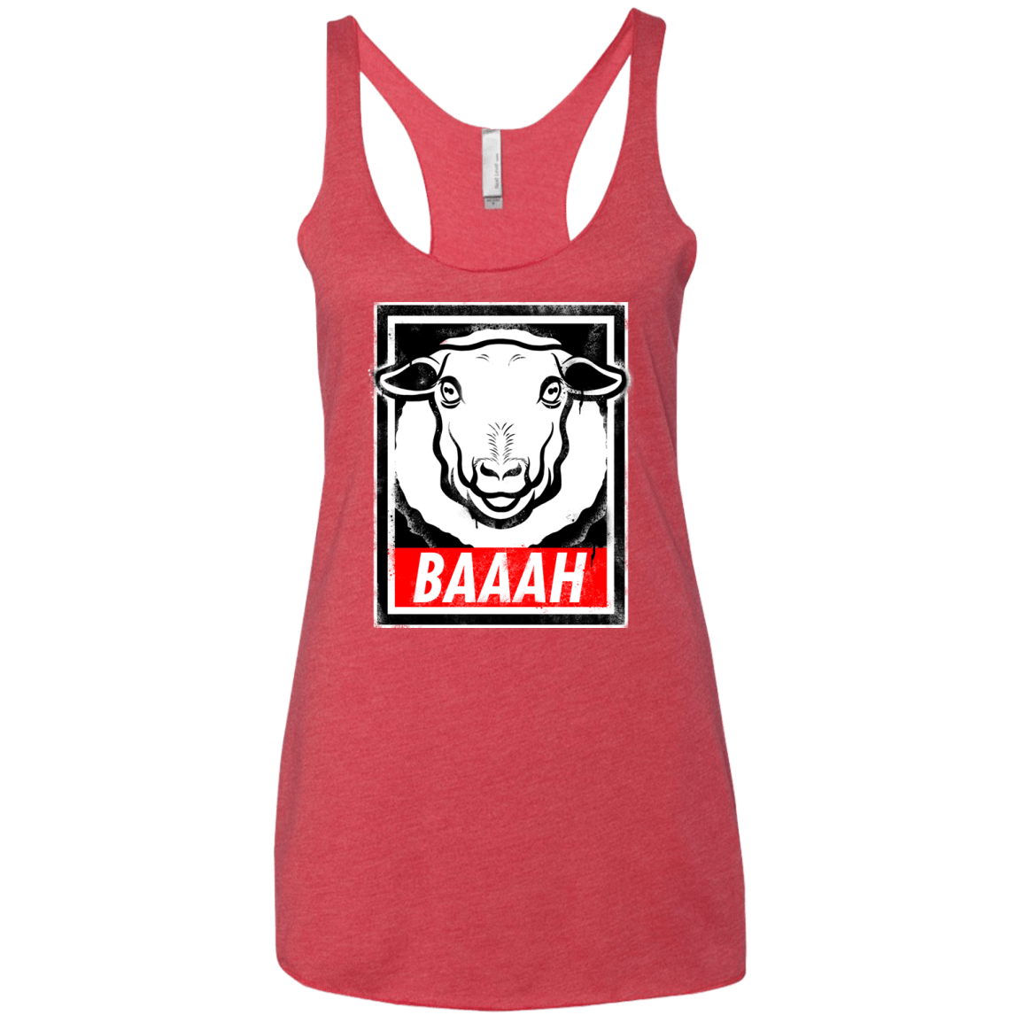 T-Shirts Vintage Red / X-Small BAAAH Women's Triblend Racerback Tank