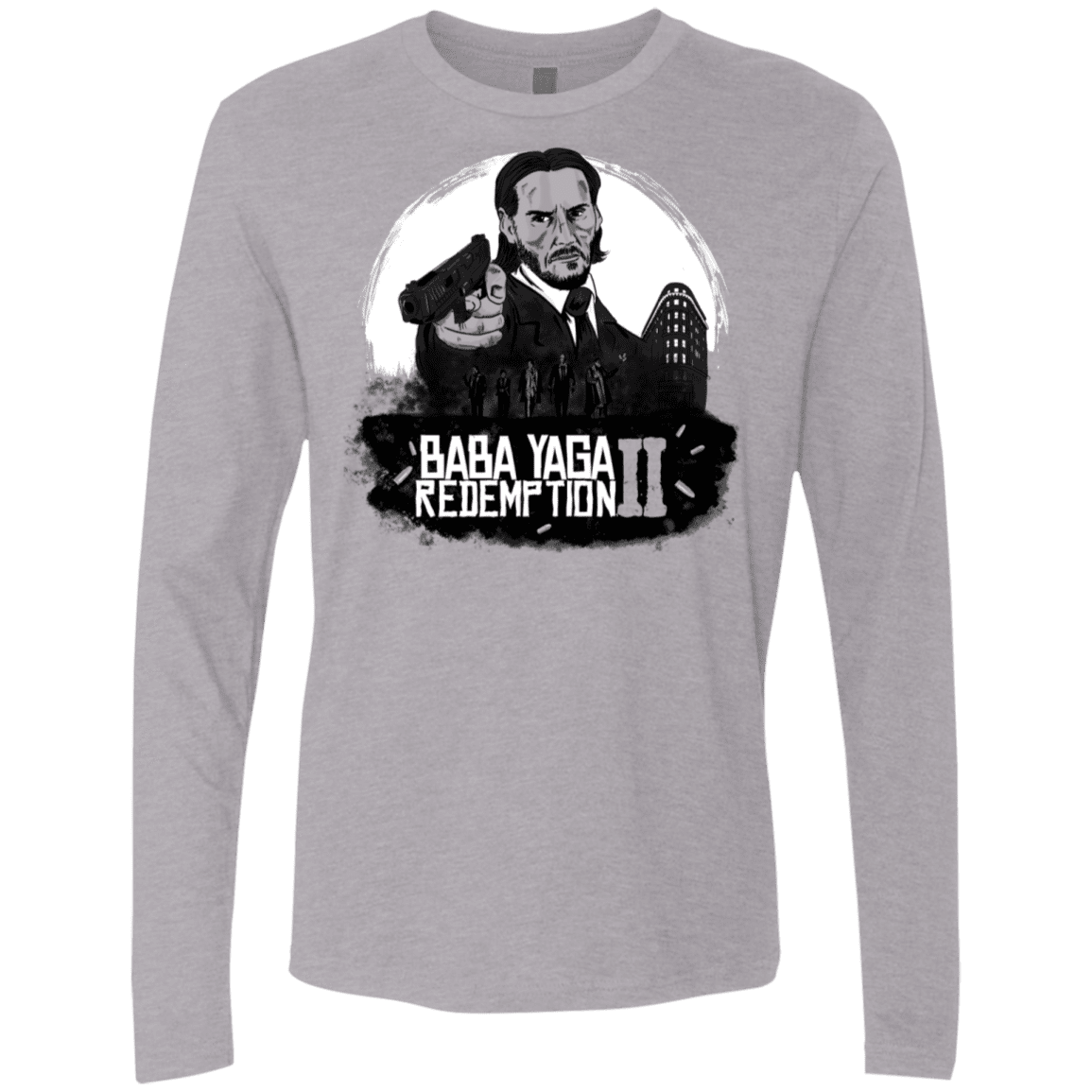 T-Shirts Heather Grey / S Baba Yaga Redeption Men's Premium Long Sleeve