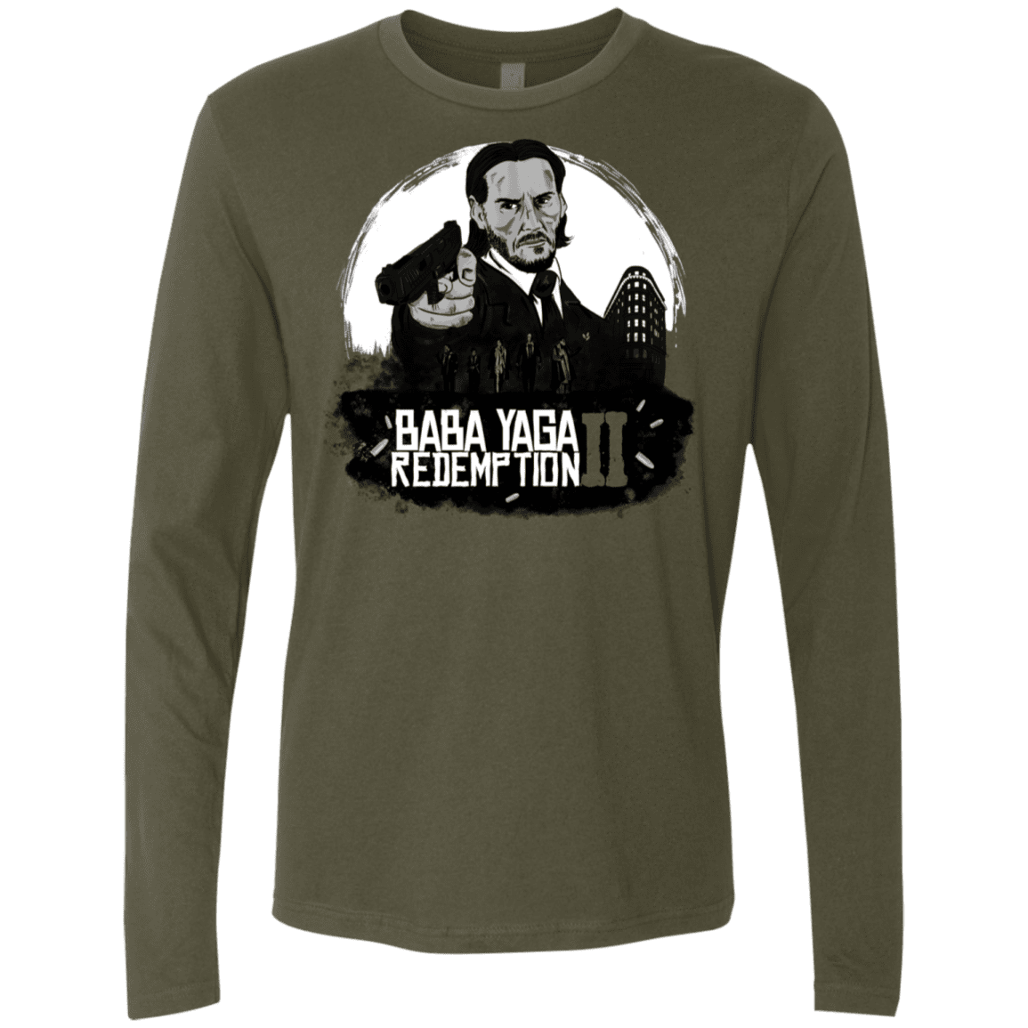 T-Shirts Military Green / S Baba Yaga Redeption Men's Premium Long Sleeve
