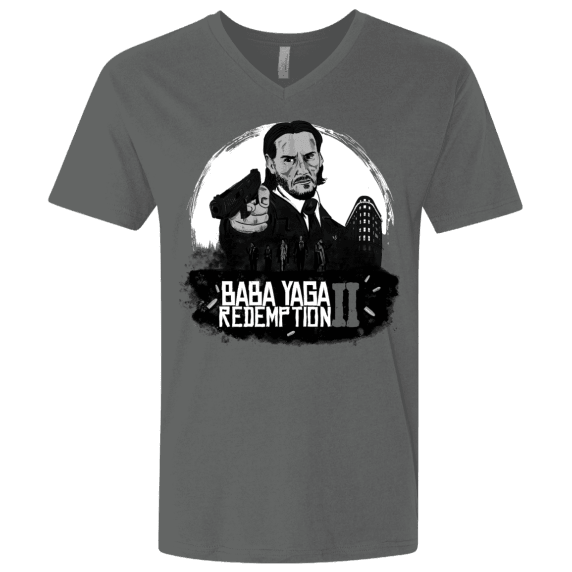 T-Shirts Heavy Metal / X-Small Baba Yaga Redeption Men's Premium V-Neck