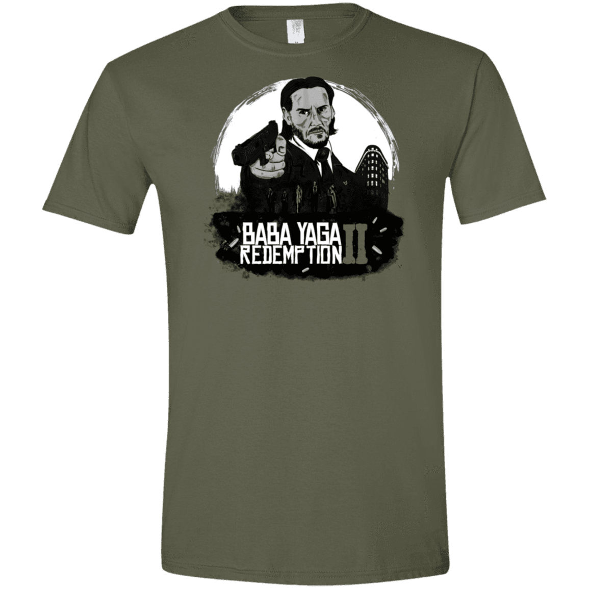 T-Shirts Military Green / S Baba Yaga Redeption Men's Semi-Fitted Softstyle