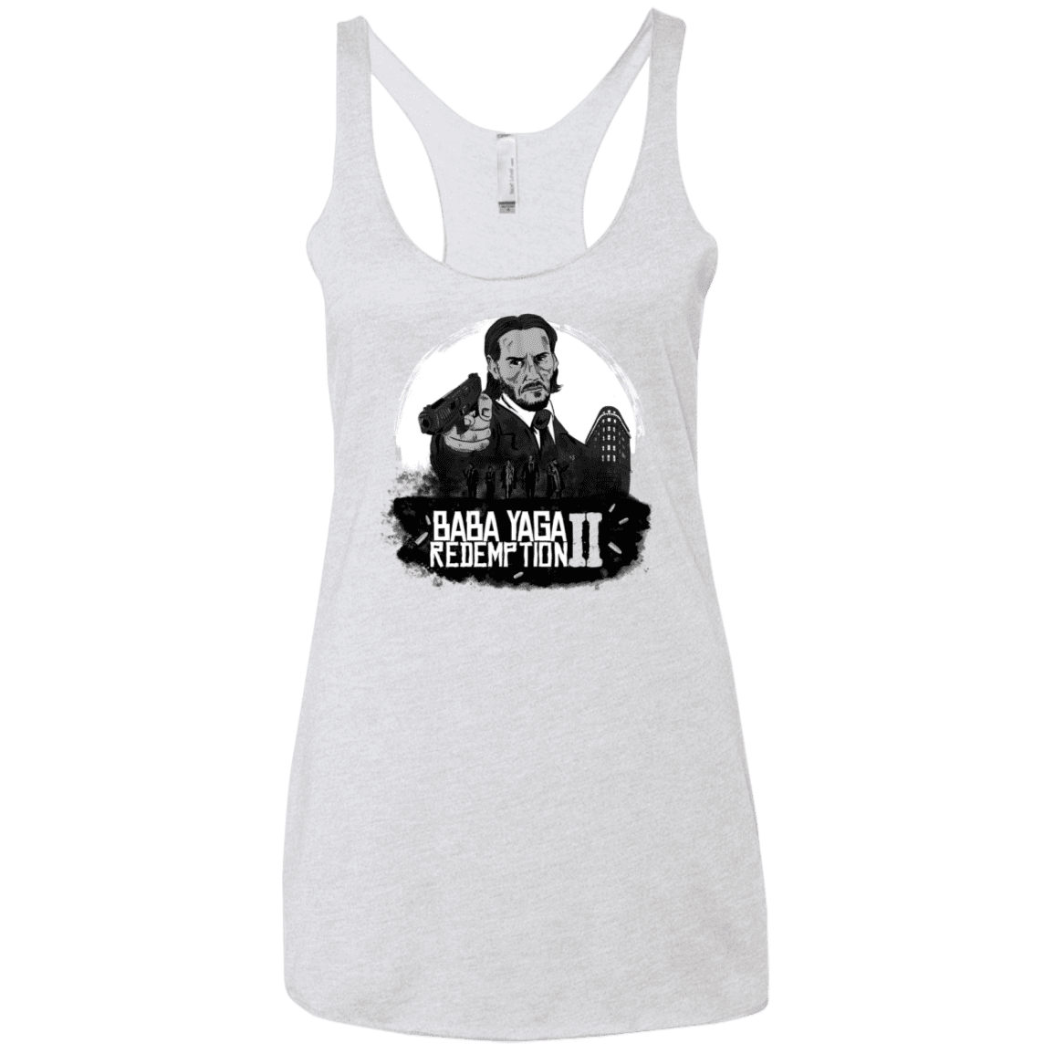 T-Shirts Heather White / X-Small Baba Yaga Redeption Women's Triblend Racerback Tank