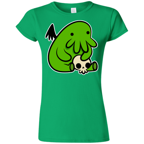 T-Shirts Irish Green / S Baby Cthulhu Junior Slimmer-Fit T-Shirt