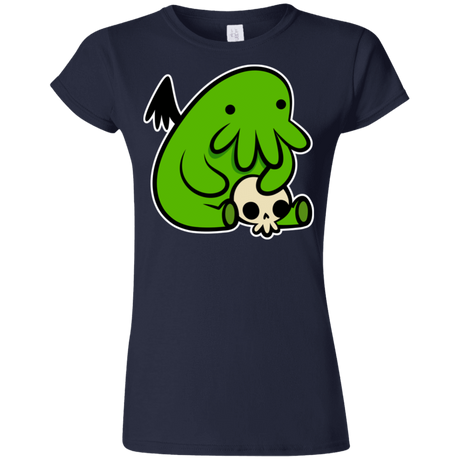 T-Shirts Navy / S Baby Cthulhu Junior Slimmer-Fit T-Shirt
