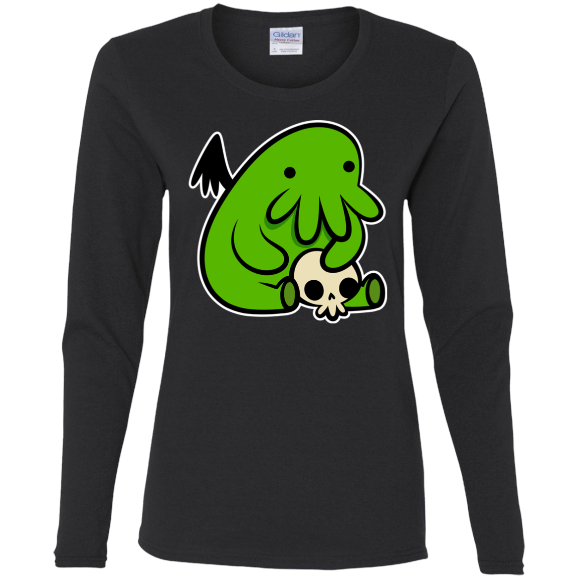 T-Shirts Black / S Baby Cthulhu Women's Long Sleeve T-Shirt