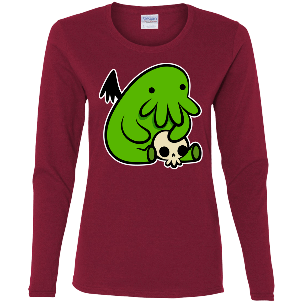 T-Shirts Cardinal / S Baby Cthulhu Women's Long Sleeve T-Shirt