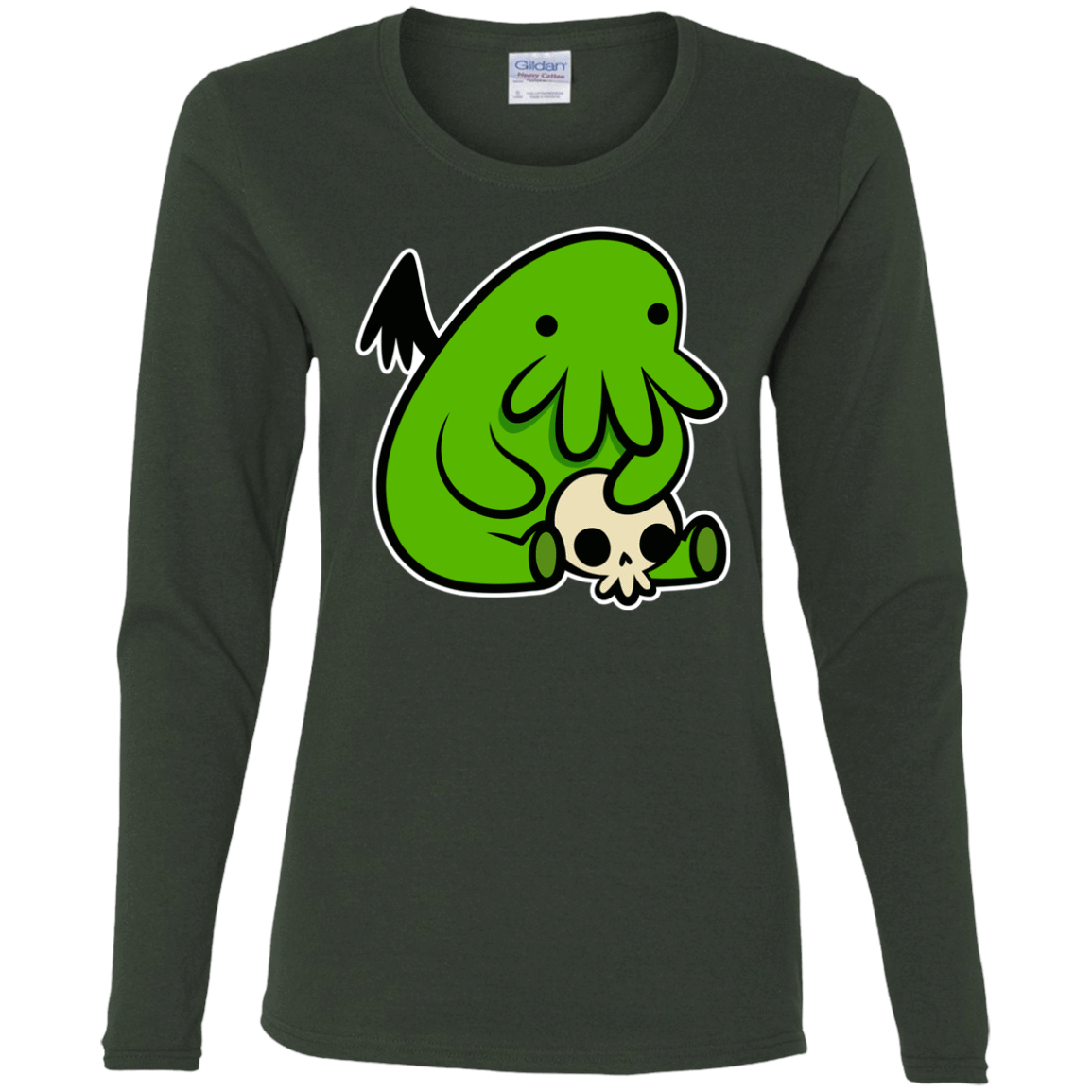T-Shirts Forest / S Baby Cthulhu Women's Long Sleeve T-Shirt
