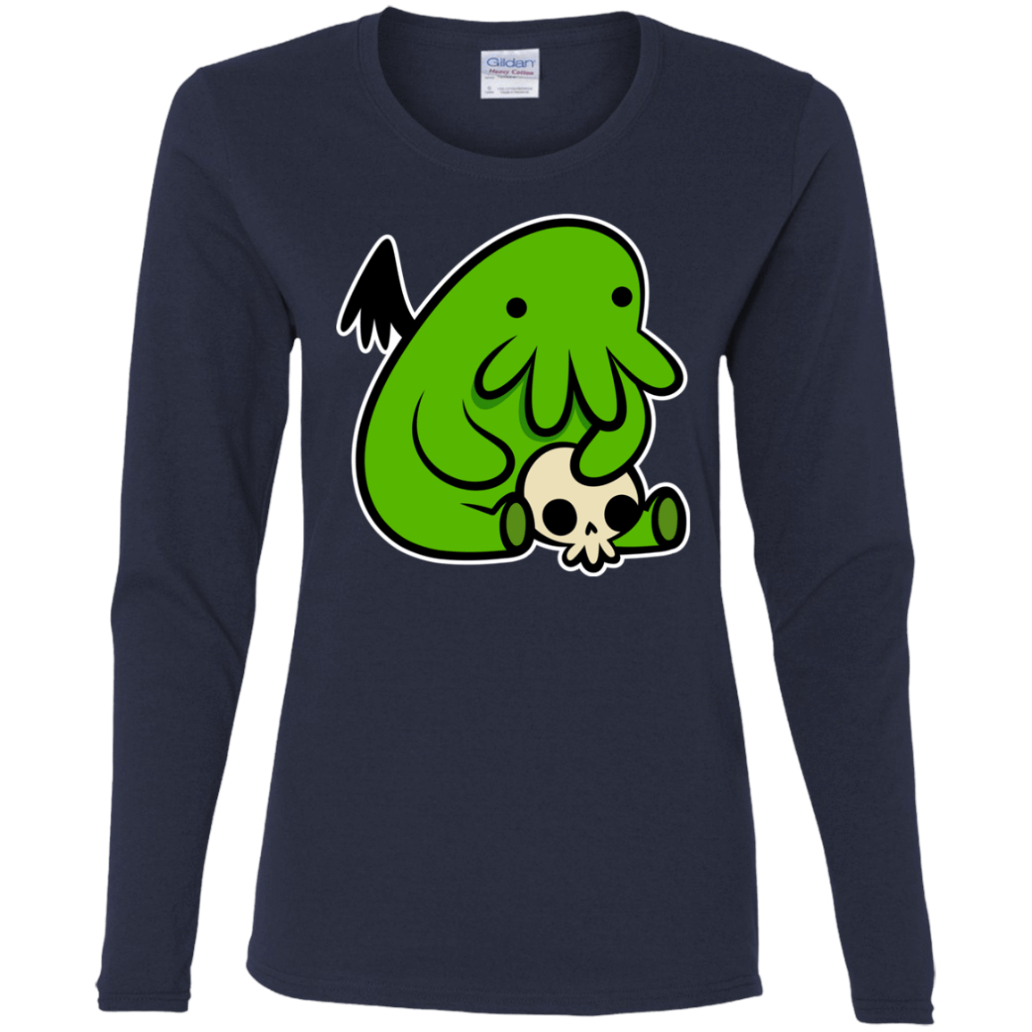 T-Shirts Navy / S Baby Cthulhu Women's Long Sleeve T-Shirt