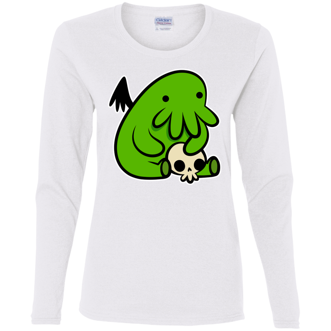 T-Shirts White / S Baby Cthulhu Women's Long Sleeve T-Shirt
