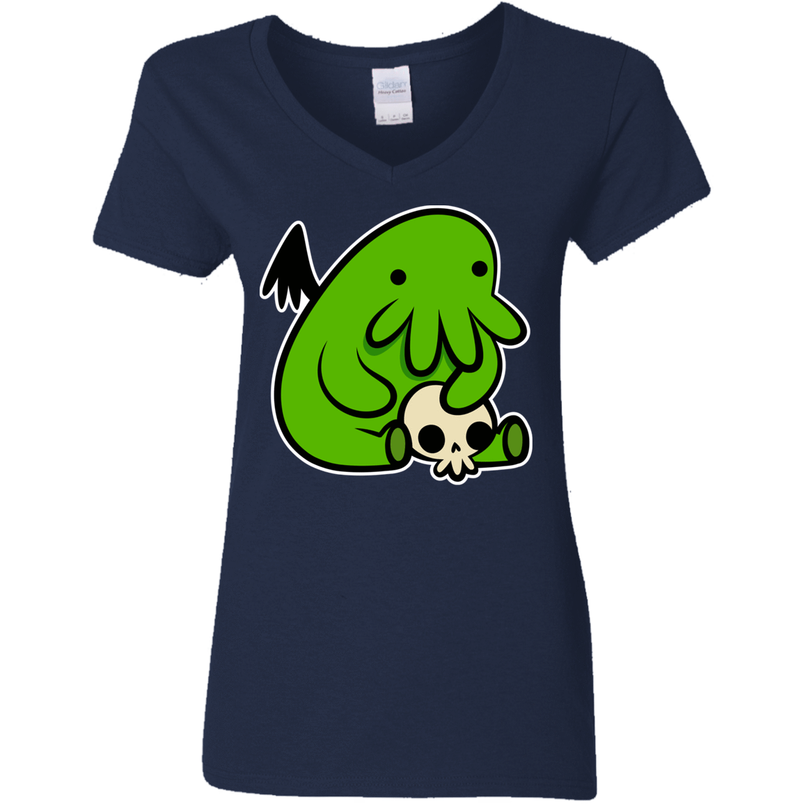 T-Shirts Navy / S Baby Cthulhu Women's V-Neck T-Shirt