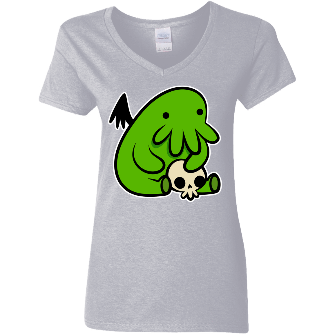 T-Shirts Sport Grey / S Baby Cthulhu Women's V-Neck T-Shirt