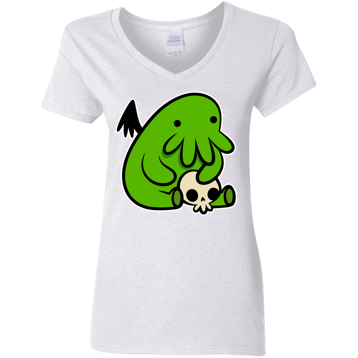 T-Shirts White / S Baby Cthulhu Women's V-Neck T-Shirt