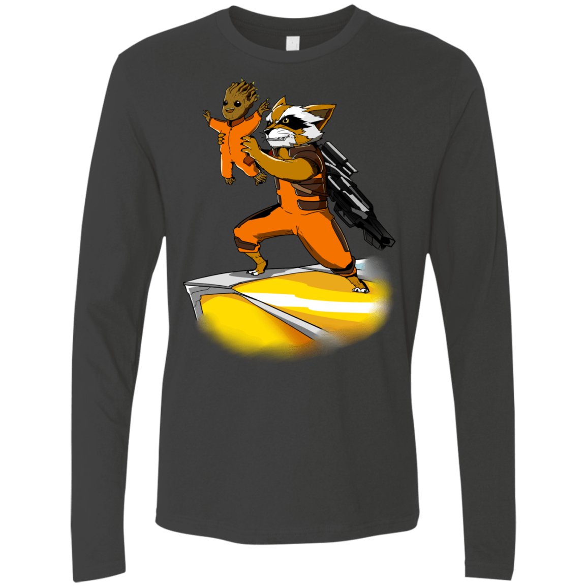 T-Shirts Heavy Metal / Small Baby Groot Men's Premium Long Sleeve