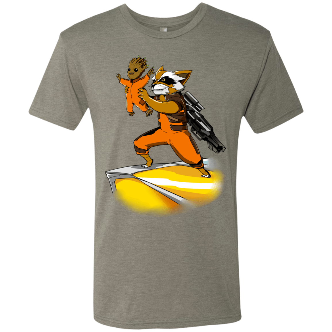 T-Shirts Venetian Grey / Small Baby Groot Men's Triblend T-Shirt