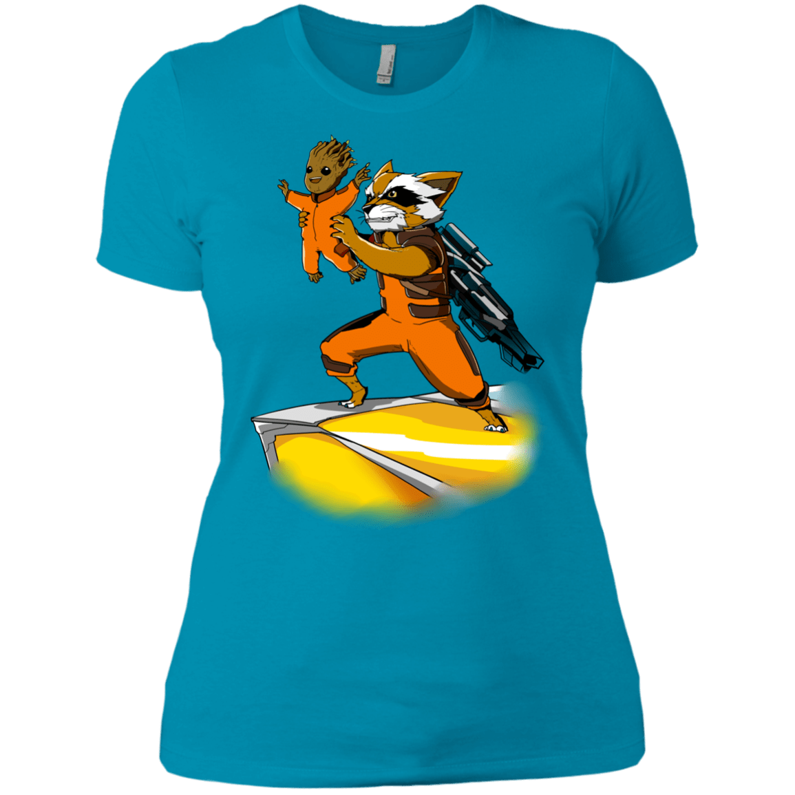 T-Shirts Turquoise / X-Small Baby Groot Women's Premium T-Shirt