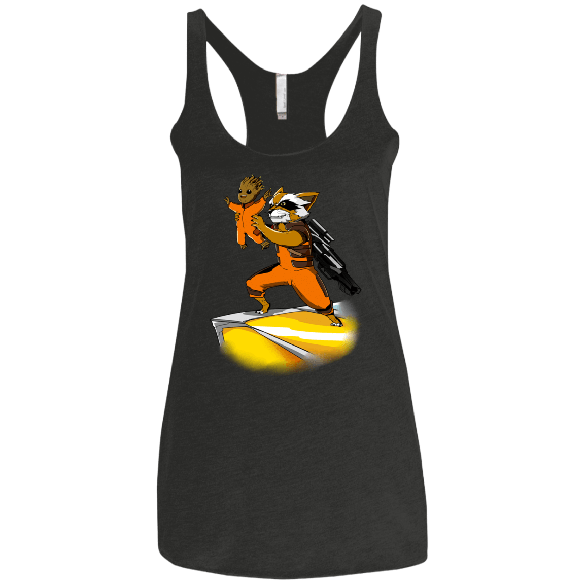 T-Shirts Vintage Black / X-Small Baby Groot Women's Triblend Racerback Tank