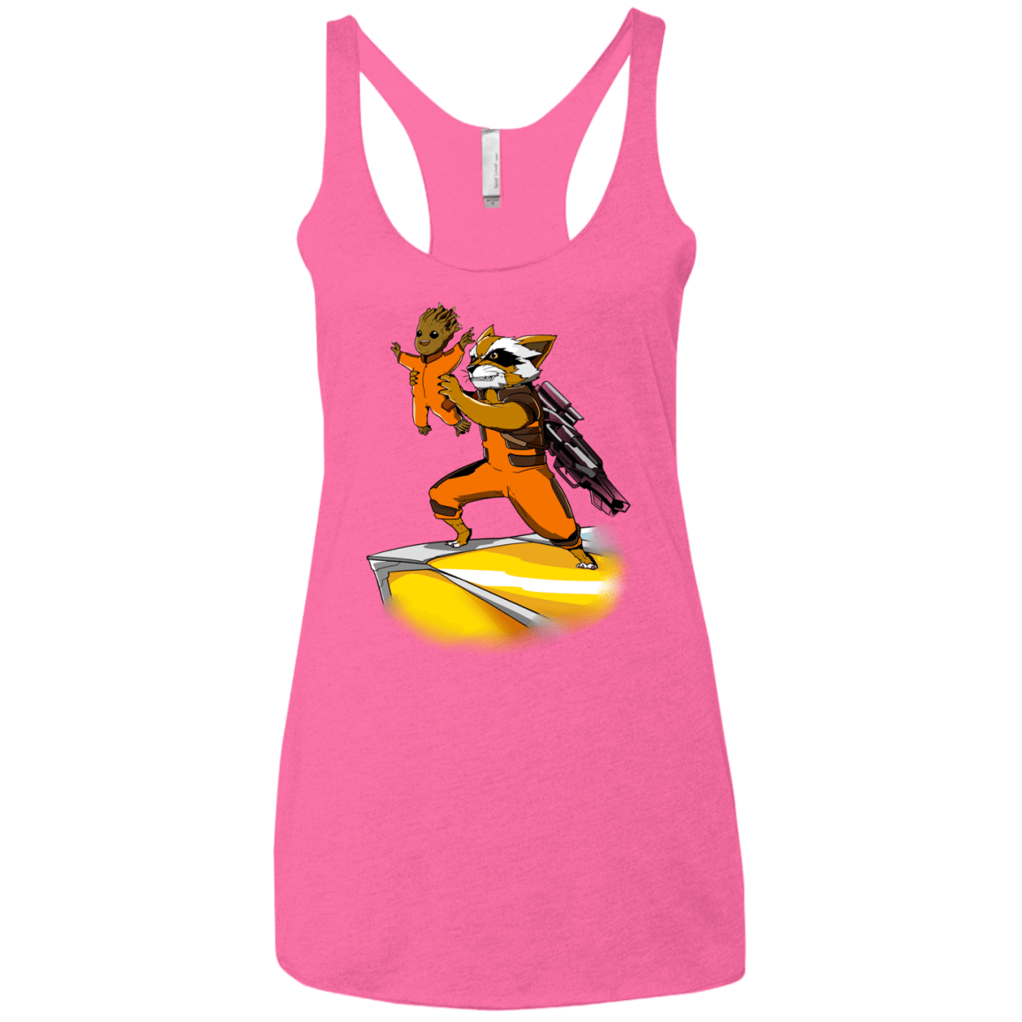 T-Shirts Vintage Pink / X-Small Baby Groot Women's Triblend Racerback Tank