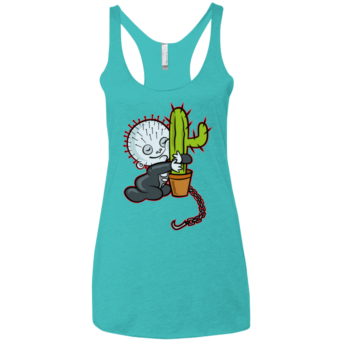 T-Shirts Tahiti Blue / X-Small Baby Hellraiser Women's Triblend Racerback Tank