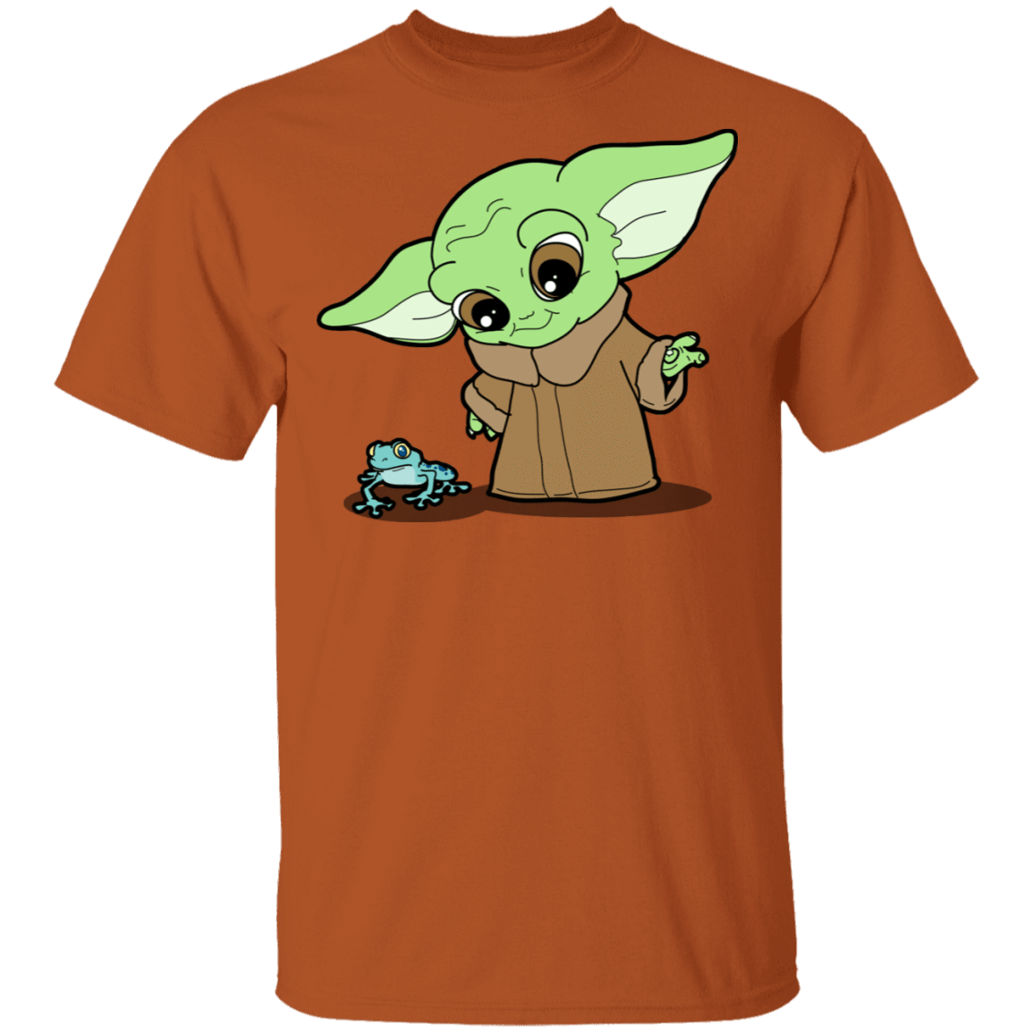 T-Shirts Texas Orange / S Baby Yoda and Frog T-Shirt