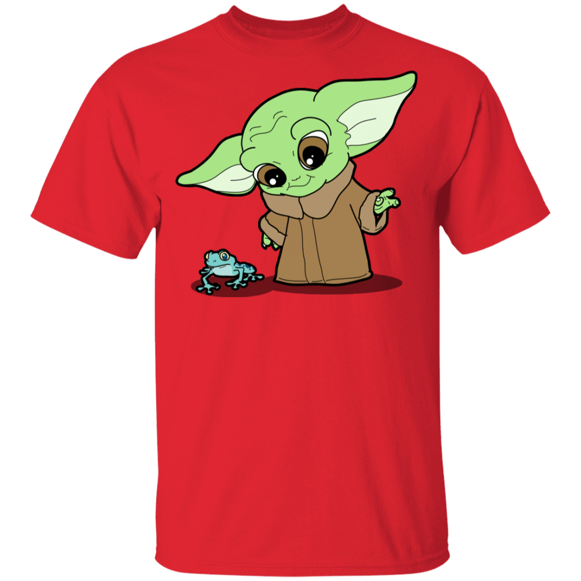 T-Shirts Red / YXS Baby Yoda and Frog Youth T-Shirt