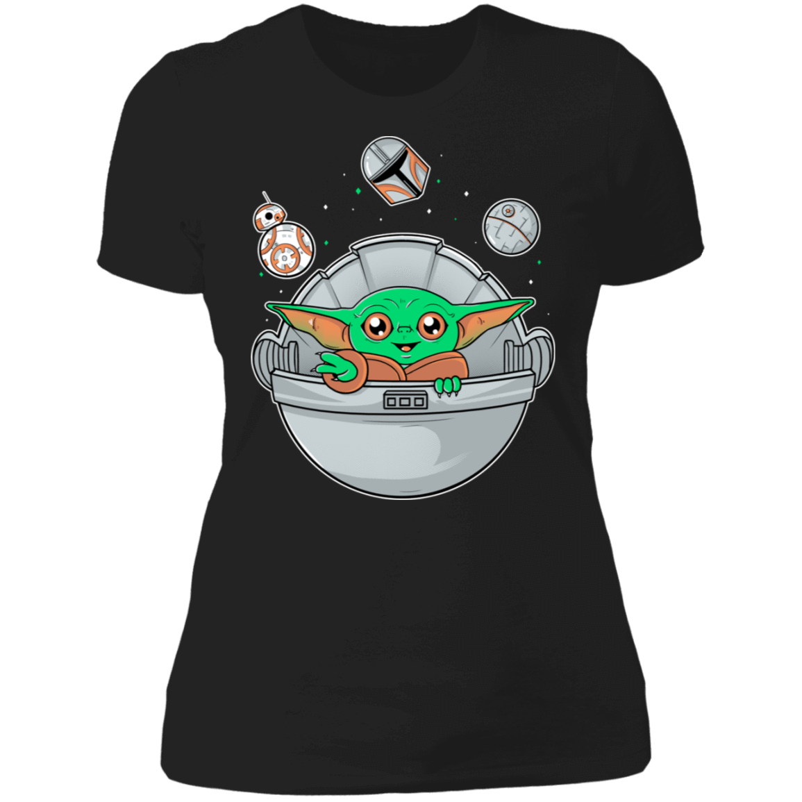 T-Shirts Black / X-Small Baby Yoda Crib Women's Premium T-Shirt