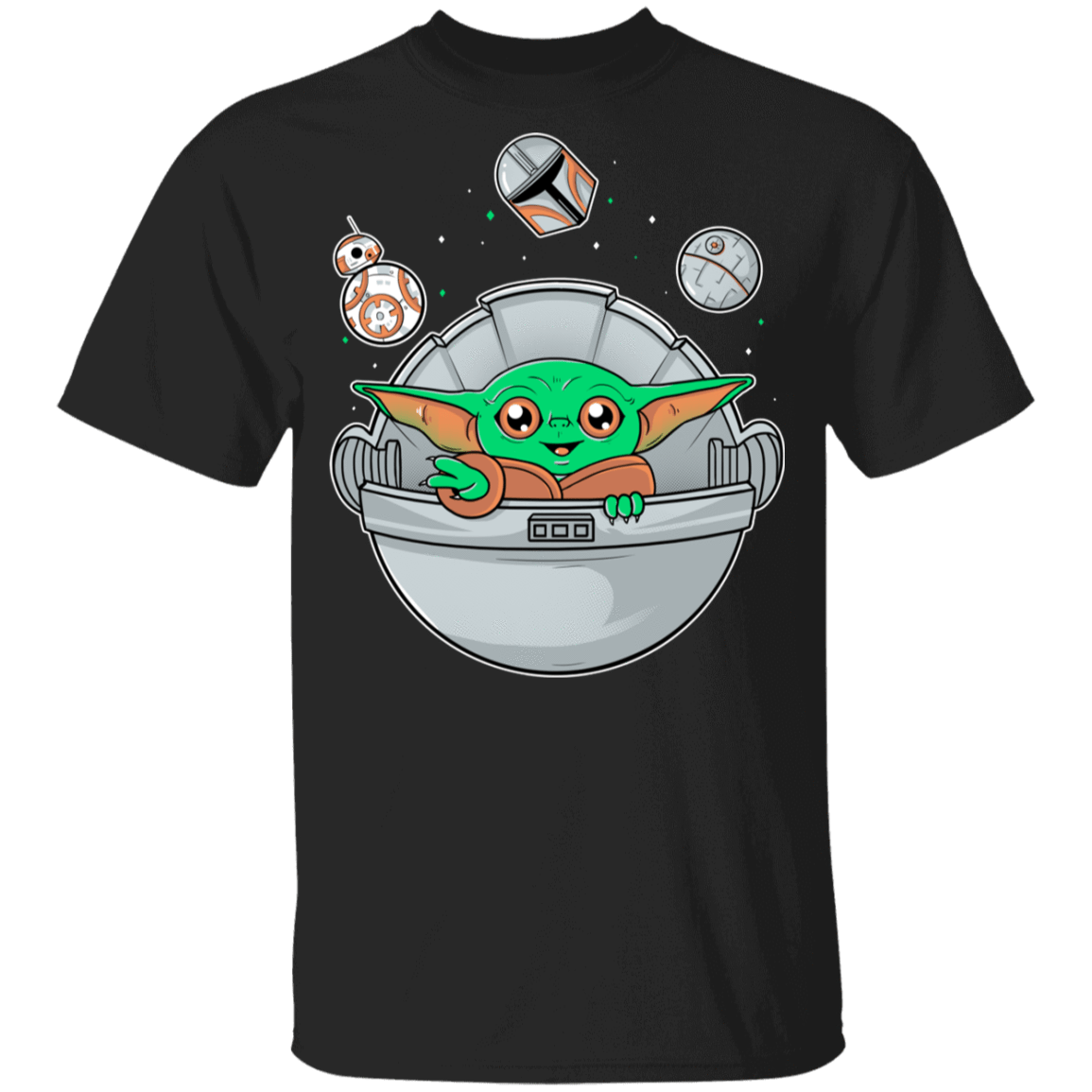 T-Shirts Black / YXS Baby Yoda Crib Youth T-Shirt