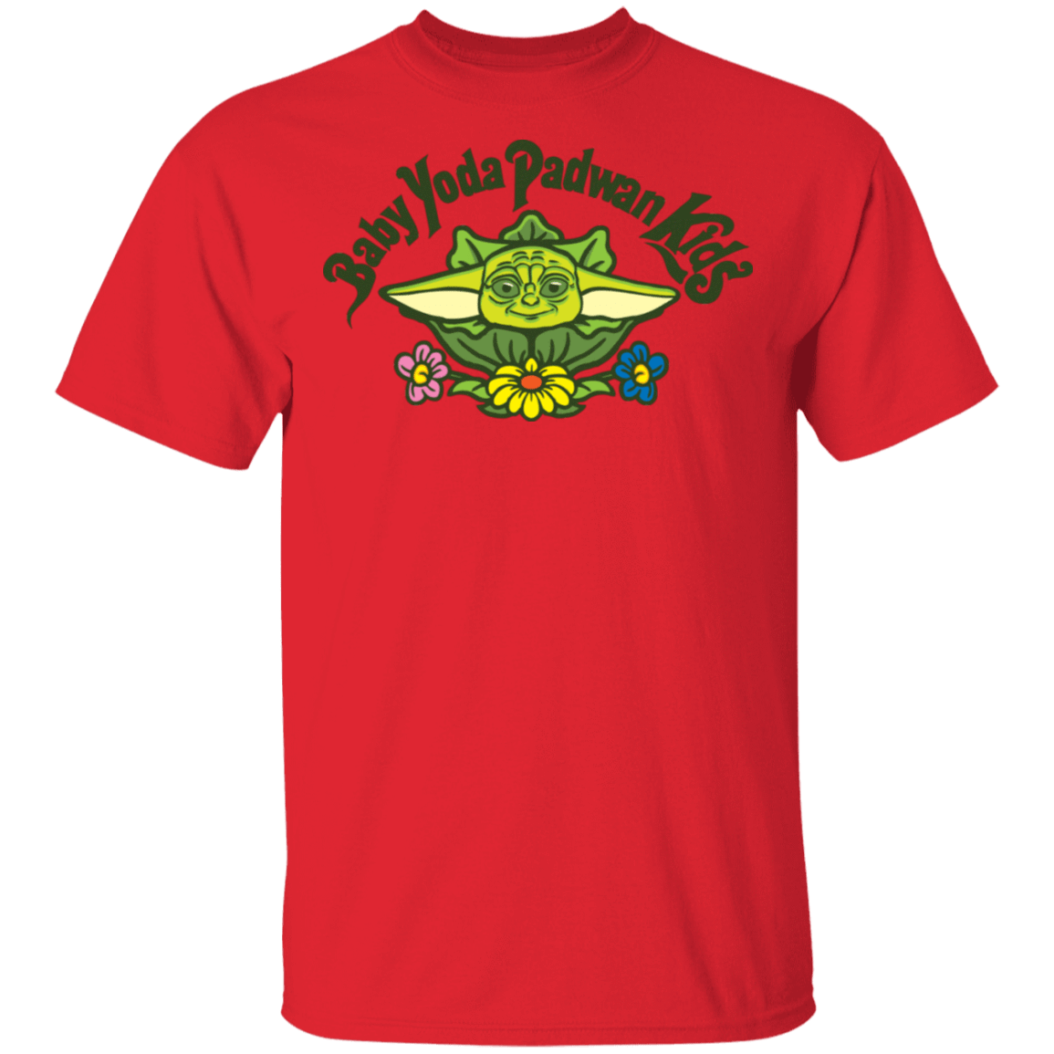 T-Shirts Red / S Baby Yoda Padwan Kids T-Shirt