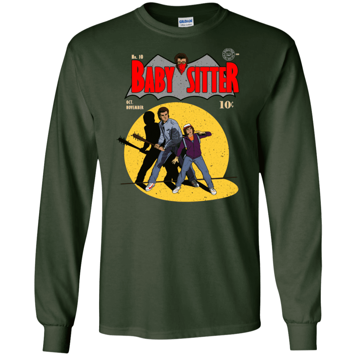 T-Shirts Forest Green / S Babysitter Batman Men's Long Sleeve T-Shirt