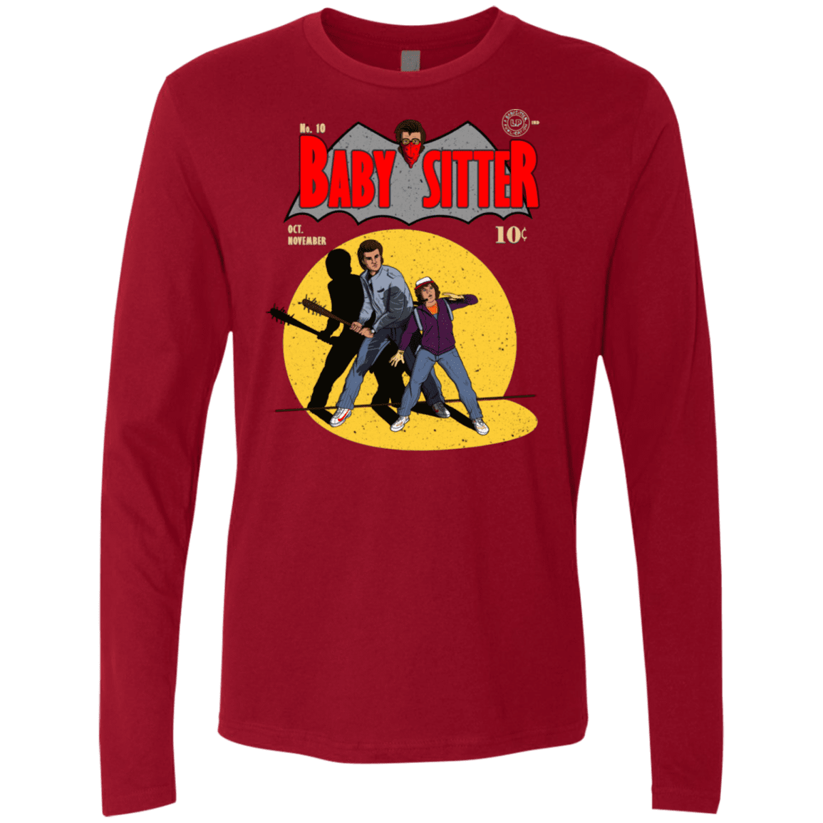 T-Shirts Cardinal / S Babysitter Batman Men's Premium Long Sleeve