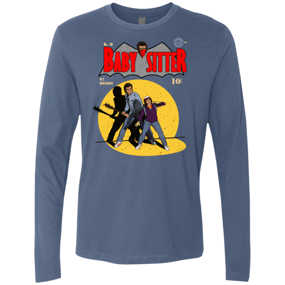 T-Shirts Indigo / S Babysitter Batman Men's Premium Long Sleeve