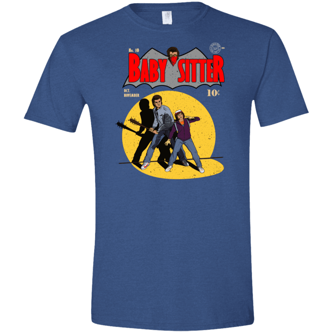T-Shirts Heather Royal / X-Small Babysitter Batman Men's Semi-Fitted Softstyle