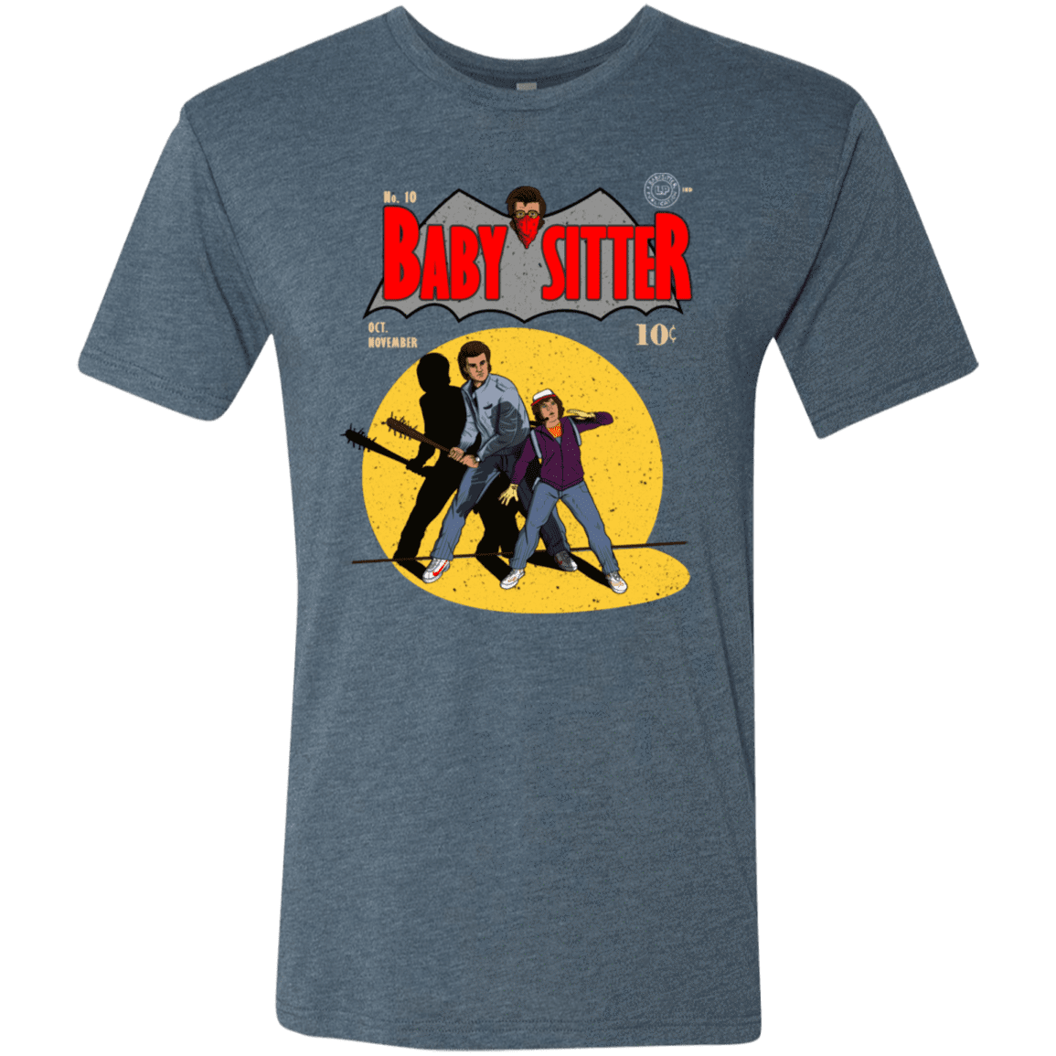 T-Shirts Indigo / S Babysitter Batman Men's Triblend T-Shirt