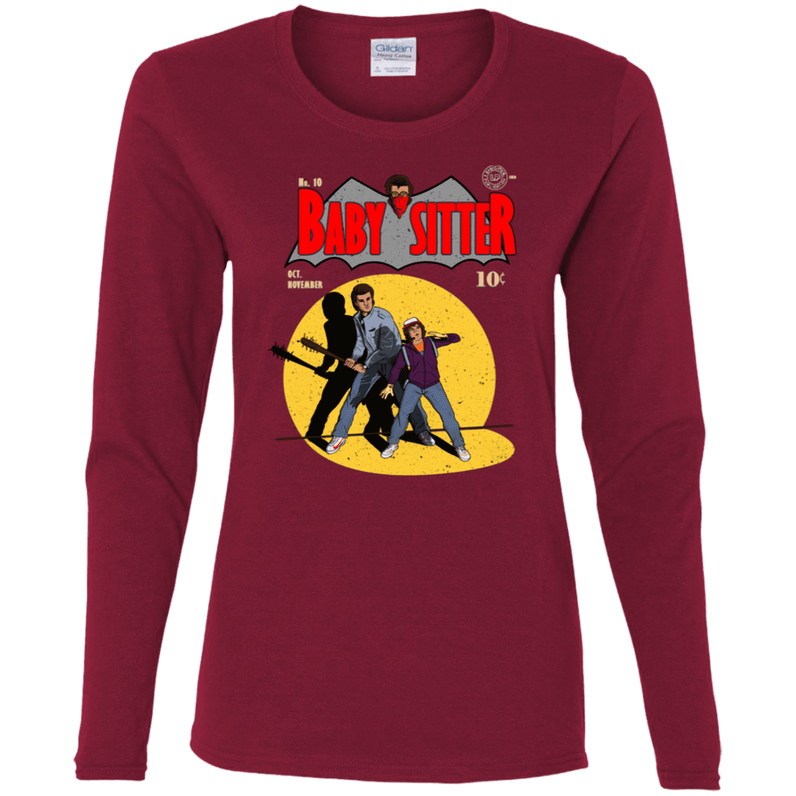T-Shirts Cardinal / S Babysitter Batman Women's Long Sleeve T-Shirt