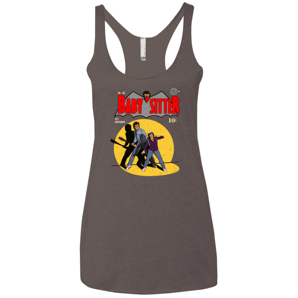 T-Shirts Macchiato / X-Small Babysitter Batman Women's Triblend Racerback Tank