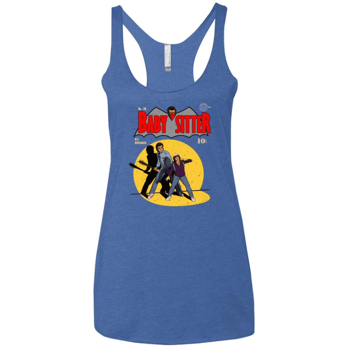 T-Shirts Vintage Royal / X-Small Babysitter Batman Women's Triblend Racerback Tank