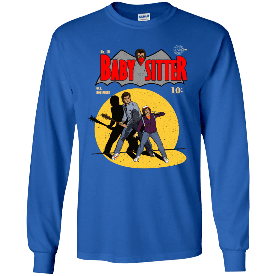 T-Shirts Royal / YS Babysitter Batman Youth Long Sleeve T-Shirt